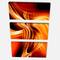 Designart - Orange Abstract Warm Fractal Design - Abstract Wall Art Canvas
